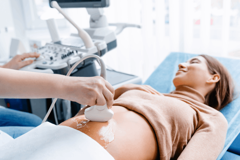 young woman getting an ultrasound